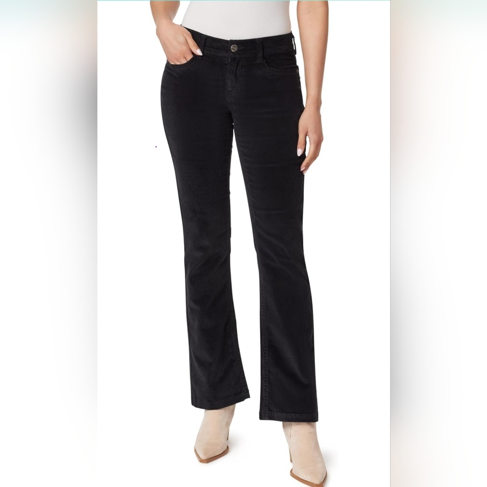WallFlower Women's Feisty Curvy Low Rise Slim Flare Corduroy Juniors Pants